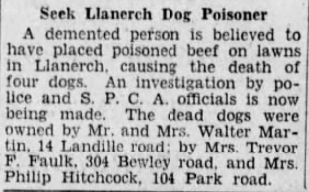 Llanerch Dog Poisoner